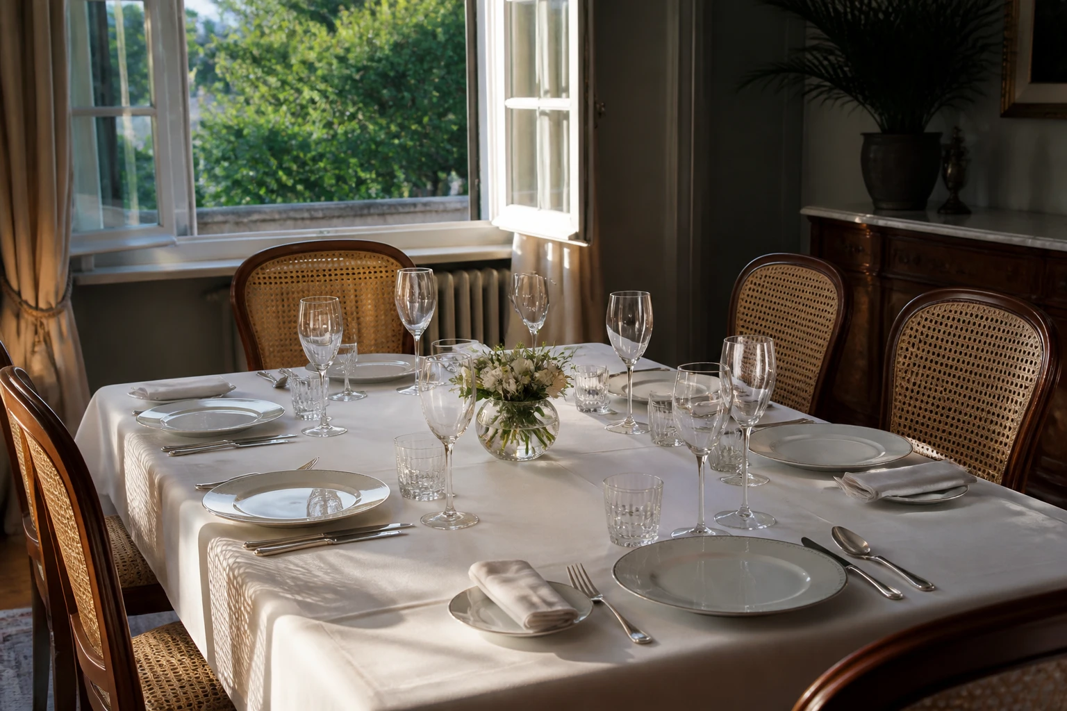 Disposition des verres sur table : règles et espacements précis
