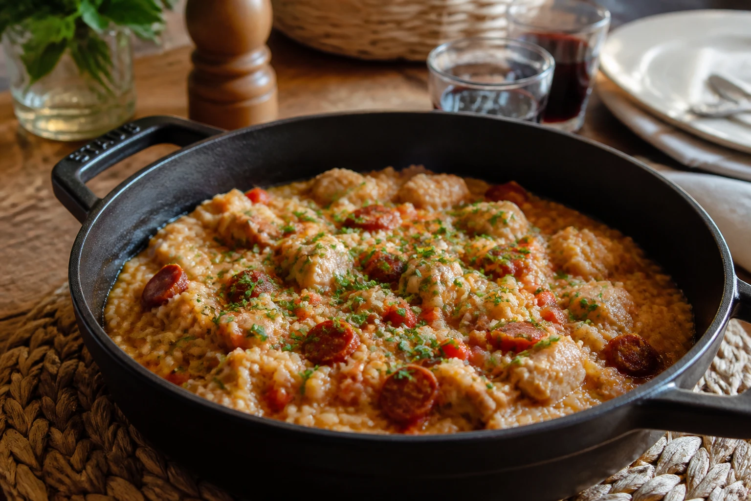 Risotto poulet chorizo au Cookeo : quantités et temps de cuisson